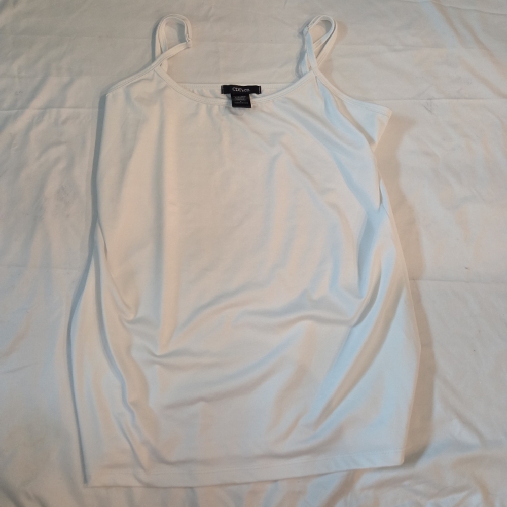 CDP Women's size large white shell tank top #WT9